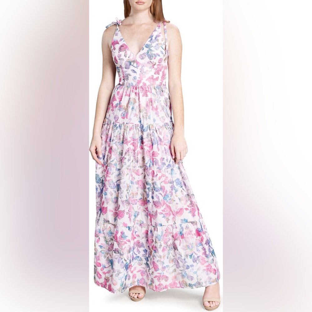 NEW Dress the Population Pearl Floral Cotton Dress